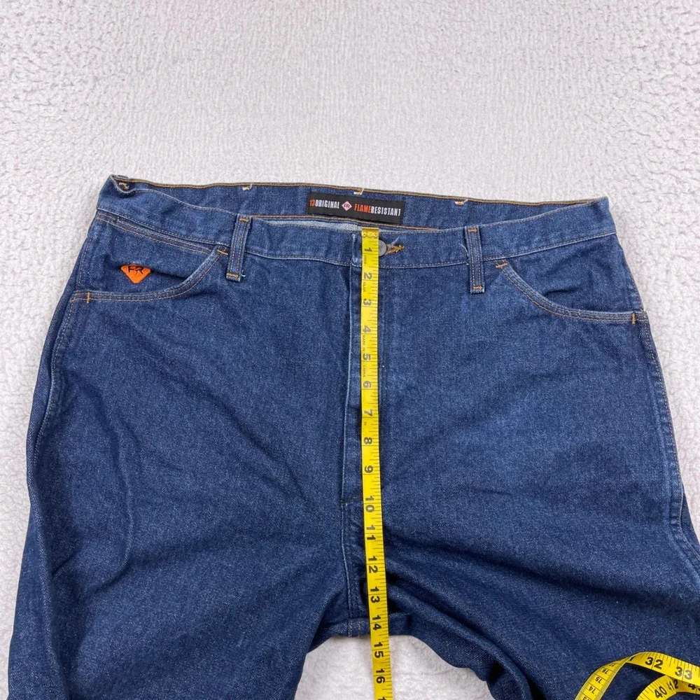 Wrangler FR Jeans Mens 40x34 Blue Flame Resistant Cowboy Cut Workwear 13MWZ